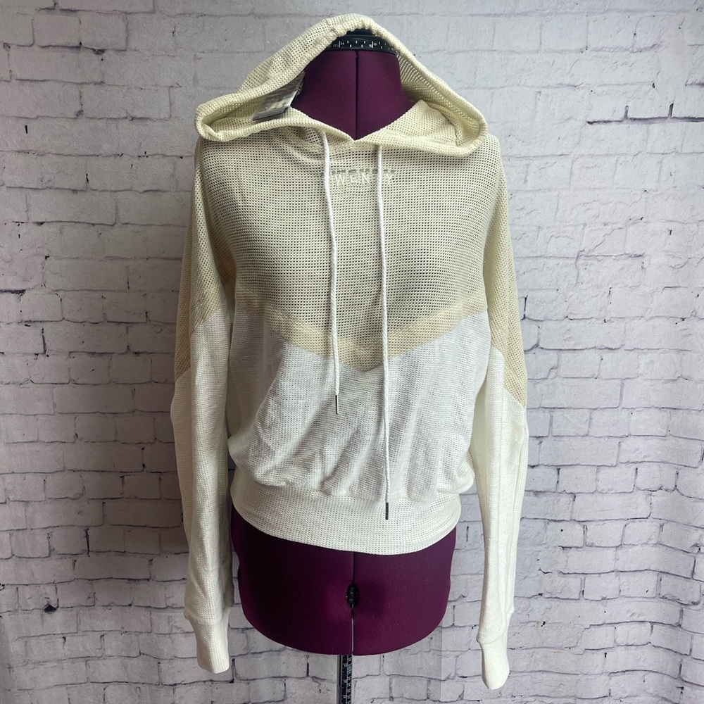 Twenty Montreal size small Breathe Mesh Color Block Hoodie in Soft Sand Cotton
